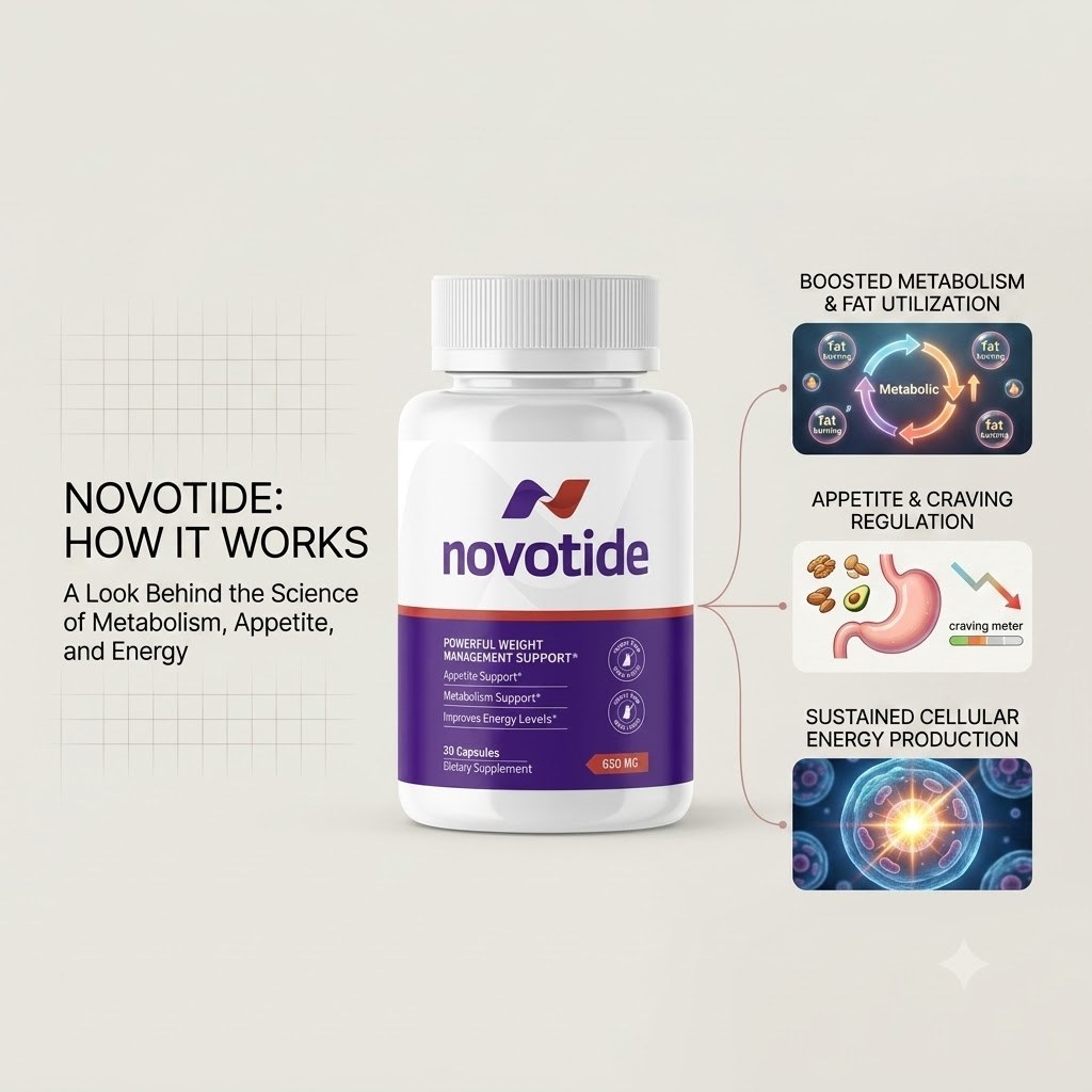Novotide how it works: boosted metabolism and fat utilization, appetite and craving regulation, sustained cellular energy production